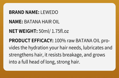 Lewedo Naturals Batana Oil Fast Hair Growth for Men Women Pure Batana Oil Nourish Shiny Hair Healthy Hair Care Anti Hair Loss
